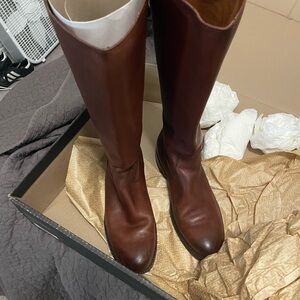 FRYE Brown Leather Riding Boots